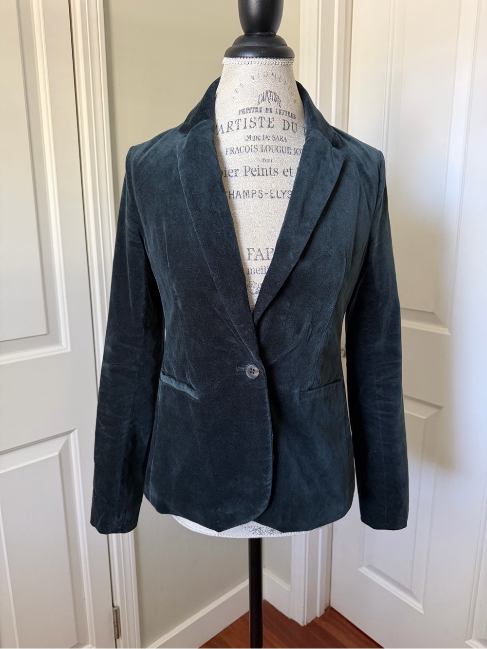 Old Navy Dark Teal Velvet Blazer Jacket
